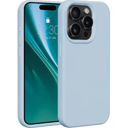 Silikónové TPU puzdro Etteri pre iPhone 15 Pro svetlo modré