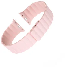 Silikónový remienok FIXED Magnetic Strap s magnetickým zapínaním pre Apple Watch 42 mm/44 mm, ružový FIXMST-434-PI