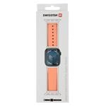 Silikónový remienok Swissten pre Apple Watch 38–41 mm, oranžovo-ružový  