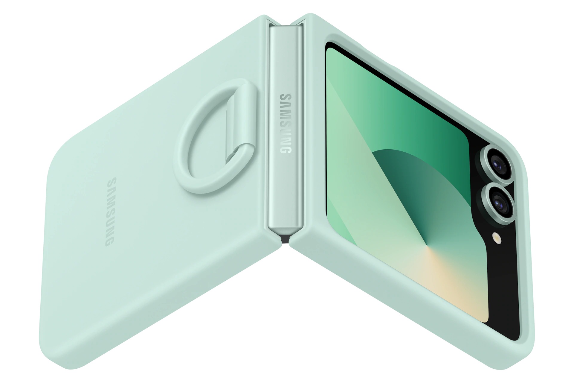 Silikónový zadný kryt Samsung pre Z Flip6 mint