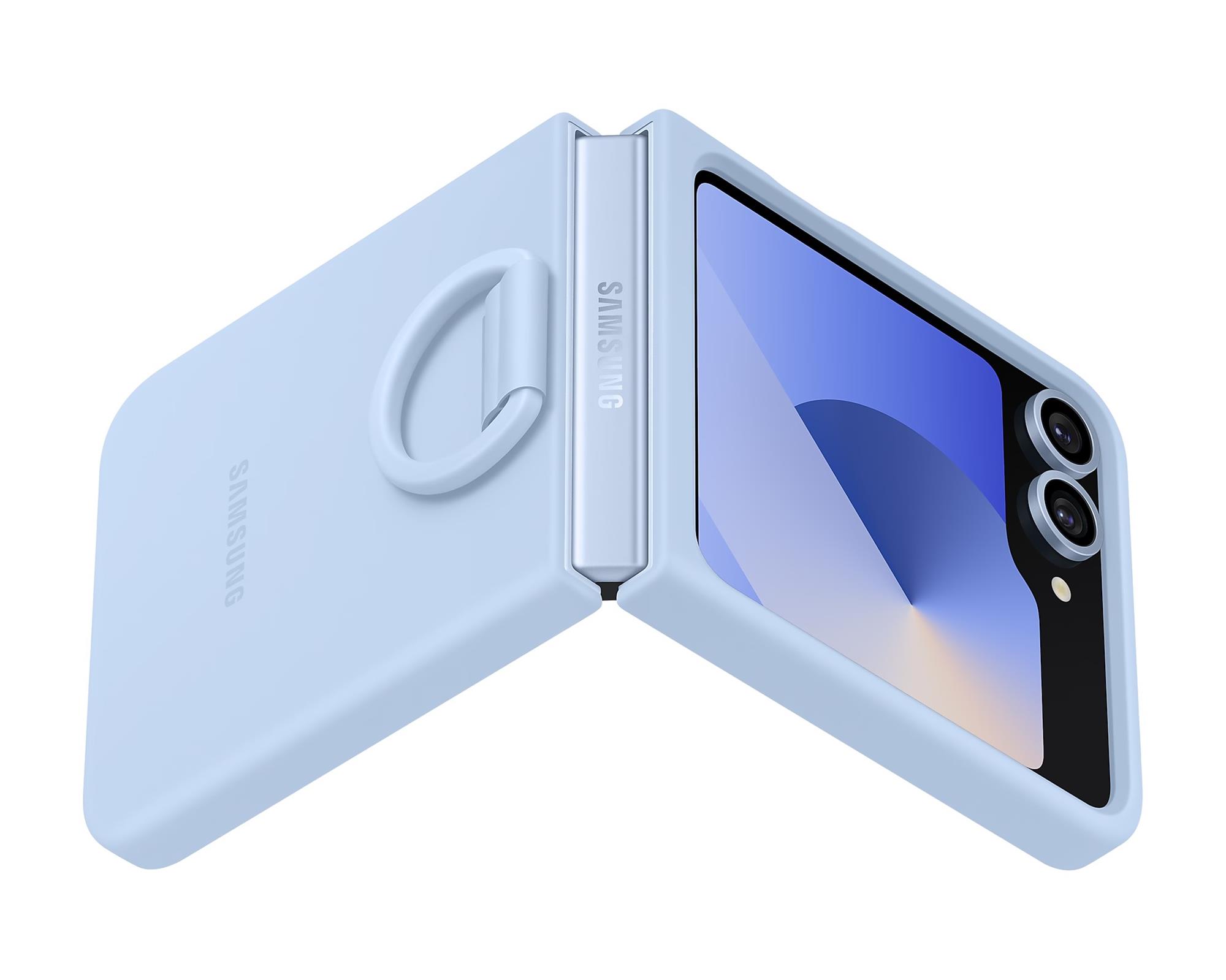 Silikónový zadný kryt Samsung pre Z Flip6 modrý