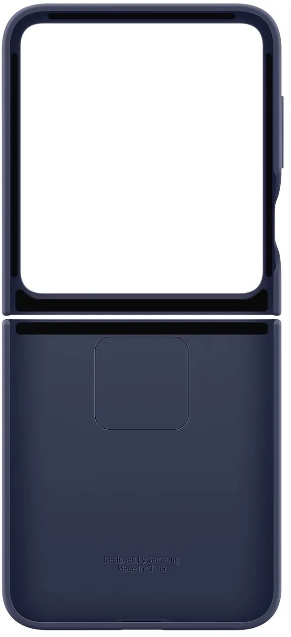 Silikónový zadný kryt Samsung pre Z Flip6 tmavomodrý
