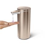 Simplehuman Bezdotykový dávkovač mýdla, 266 ml, Rose Gold ocel, dobíjecí