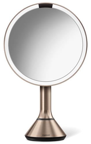 Simplehuman Kozmetické zrkadlo Sensor Touch, DUAL LED osvetlenie, 5x, dobíjateľné, Rose Gold