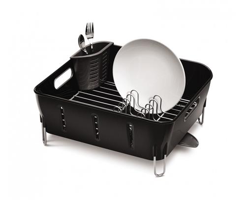 Simplehuman KT1105 Plastový odkapávač na nádobí Compact, černý