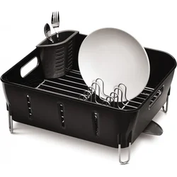 Simplehuman KT1105 Plastový odkapávač na nádobí Compact, černý