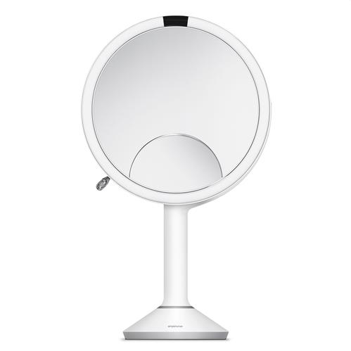 Simplehuman Luxusné kozmetické zrkadlo TRIO, LED osvetlenie, nerezová oceľ, biele