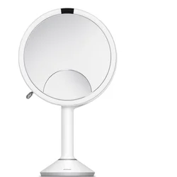 Simplehuman Luxusné kozmetické zrkadlo TRIO, LED osvetlenie, nerezová oceľ, biele
