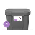 Simplehuman Pedal bin 45 l, vrecko na tašku, obdĺžnikový tvar, sivý plast / nerezová oceľ