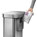 Simplehuman Pedal bin 55 l, matná oceľ, FPP, vrecko na tašku