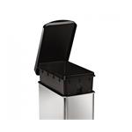 Simplehuman Pedálový odpadkový koš 10 l, hranatý, černý