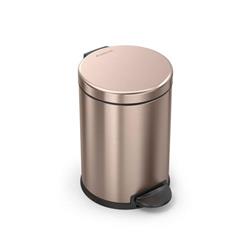 Simplehuman Pedálový odpadkový koš 4,5 l, kulatý, ROSE GOLD ocel