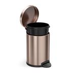 Simplehuman Pedálový odpadkový kôš 4,5 l, okrúhly, oceľ ROSE GOLD