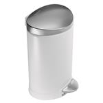 Simplehuman Pedálový odpadkový kôš 6 l, polkruhový, biely