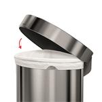 Simplehuman Simplehuman Pedálový odpadkový koš 45 l, půlkulatý, matná ocel