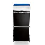 Simplehuman Vstavaný odpadkový kôš 20/15 l, výsuvný, lesklá oceľ / plast