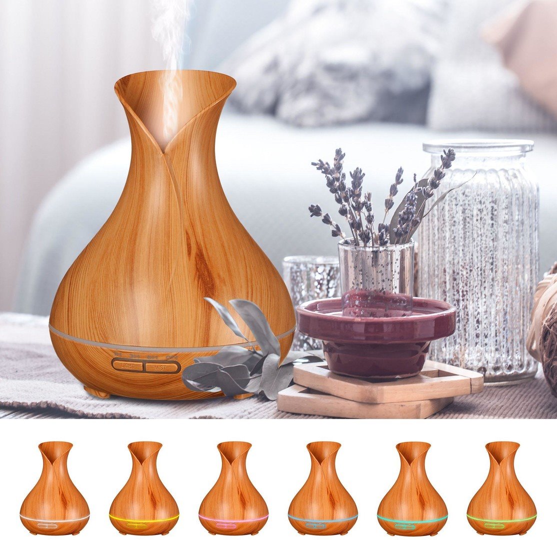 SIXTOL Aroma difuzer Vulcan světlé dřevo 350ml