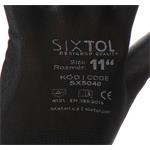 Sixtol Polyesterové pracovné rukavice čiastočne zmáčané polyuretánom GLOVE PE-PU 11"