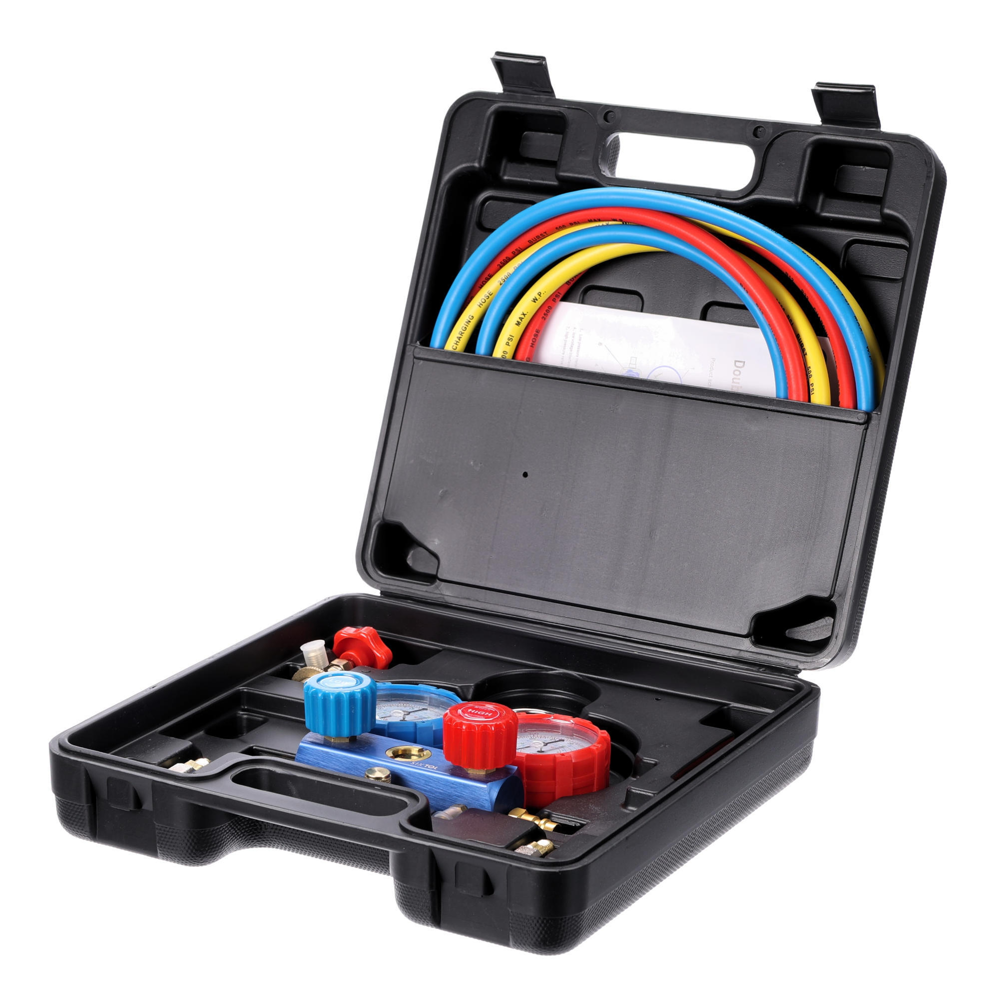 SIXTOL Sada na měření tlaku a těsnosti autoklimatizace MECHANIC AC TESTER 1