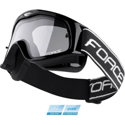 Sjezdové brýle FORCE CYKLO DOWNHILL - černé, čiré sklo