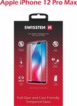 Sklo Swissten Full Glue pre Apple iPhone 12 Pro Max, čierne
