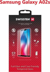 Sklo Swissten Full Glue pre Samsung Galaxy A02s, čierne
