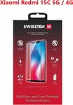 Sklo Swissten Full Glue pre Xiaomi Redmi 15C, čierne