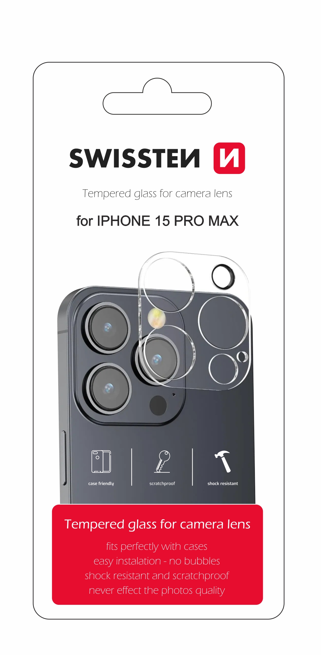 Sklo Swissten na objektív iPhone 15 Pro Max