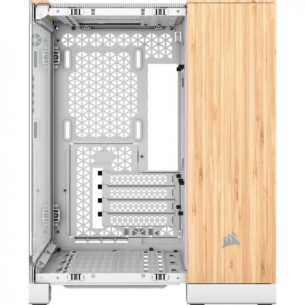 Skriňa Corsair 2500X Micro-ATX, biela/bambusová