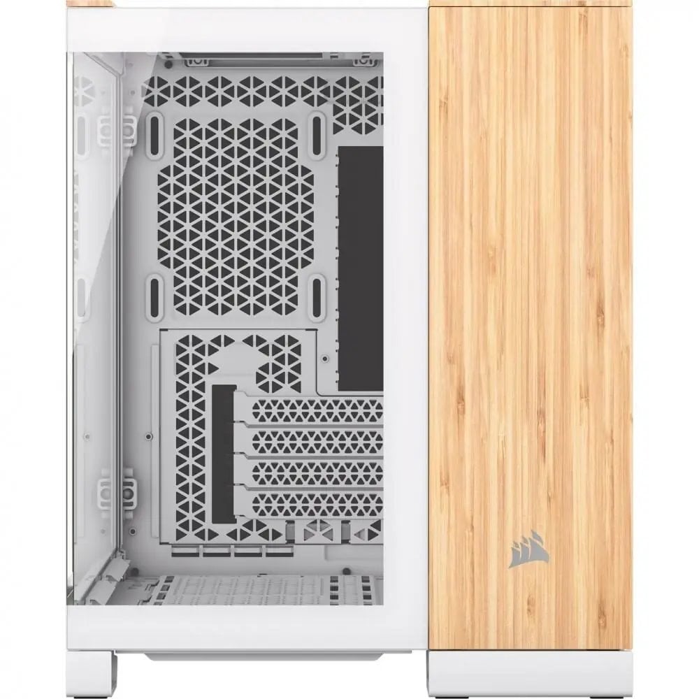 Skriňa Corsair 2500X Micro-ATX, biela/bambusová