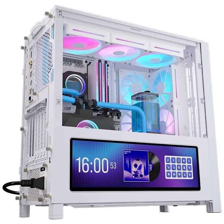Skriňa Corsair Frame 4000D LCD RS ARGB, biela