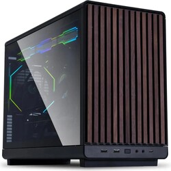 Skriňa Lian Li DAN A3-mATX Wood Edition, čierna