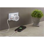 SKROSS cestovní adaptér PRO Light USB AC45PD - World, UK+USA+AUS/CN, univerzální, uzemněný, USB A+C 45W