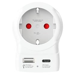 SKROSS cestovní adaptér s USB A+C 20W do Velké Británie, typ G