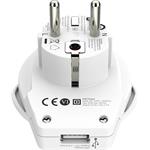 SKROSS cestovný adaptér Europe USB pre cudzincov v Českej republike, USB-A, 12W, typ E/F