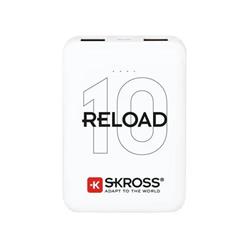 Skross Powebanka Reload 10 10000mAh, USB-A, USB-C, biela