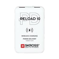 Skross Powebanka Reload 10 Wireless 10000mAh, USB-A, USB-C, bílá