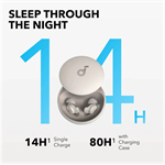 Slúchadlá Bluetooth Anker soundcore Sleep A20, béžové