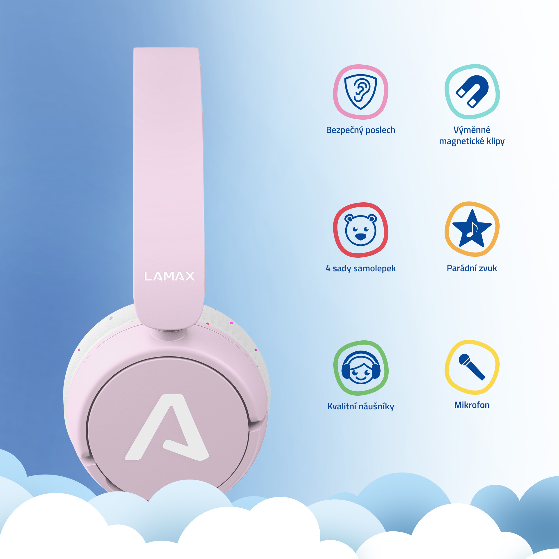 Slúchadlá LAMAX SoundKid1, ružové