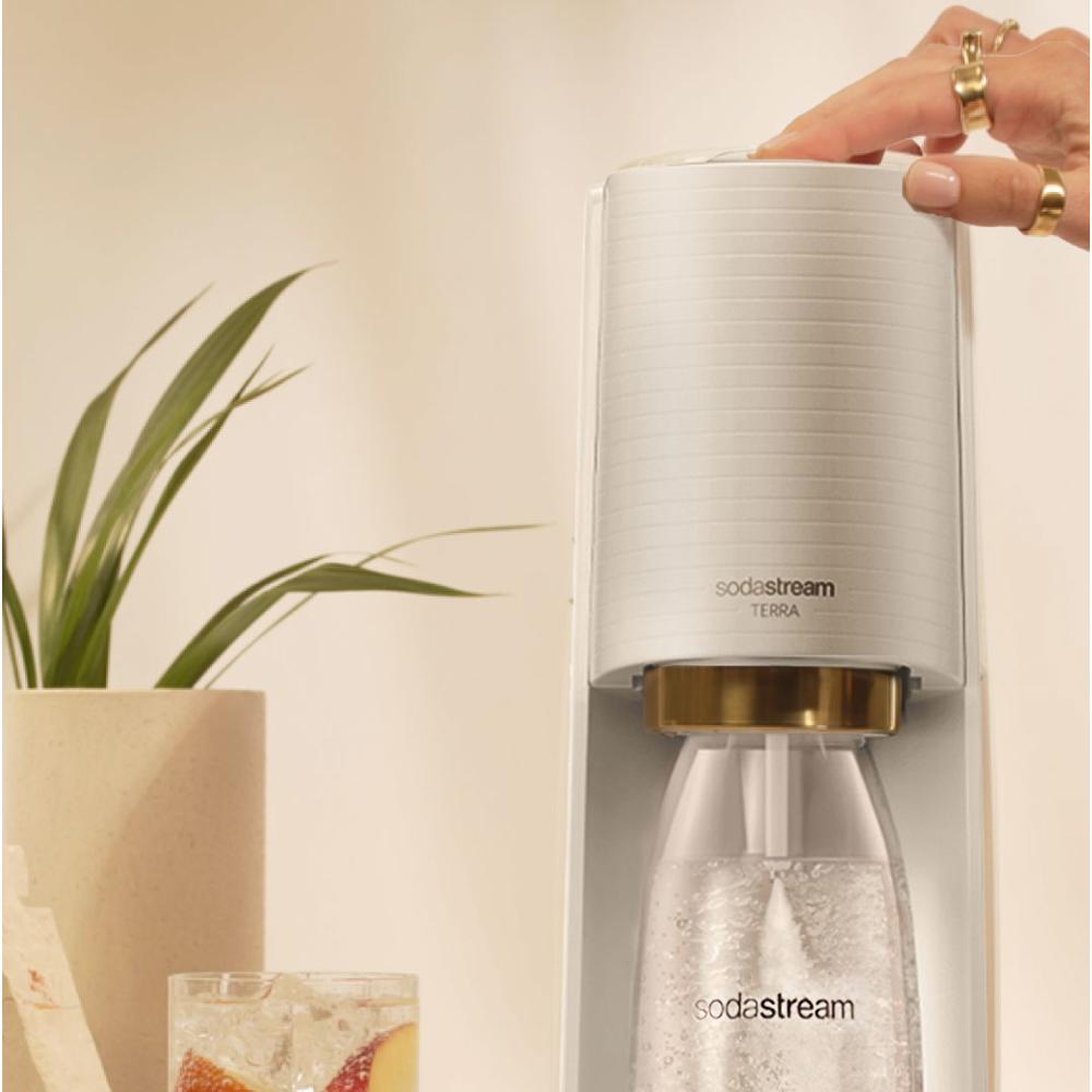 SodaStream – zariadenie na výrobu perlivej vody TERRA White Gold