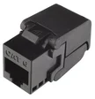 SOLARIX keystone, CAT6, UTP, RJ45, čierny, samorezný
