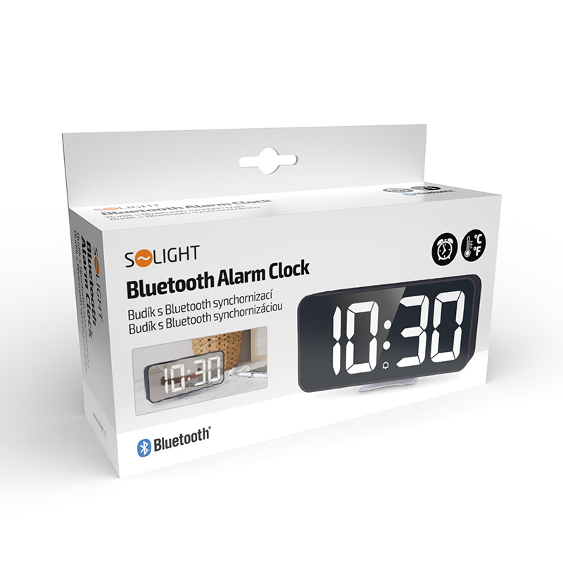 Solight budík s bluetooth synchronizací