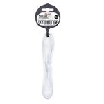 Solight flexo kabel, 2m, 2 x 0,75mm2, bílá, plochá, vypínač