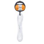 Solight flexo kábel, 2x 0,75 mm2, biely, plochý, 3 m