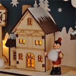 Solight LED adventný kalendár - horská chata, 10x LED, 50x40cm, 2x AA