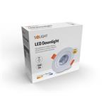 Solight LED bodové svetlo, 9W, 720lm, 3000K, okrúhle, biele