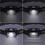 Solight LED čelová baterka, 3W + červené svetlo, 3x AAA