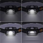 Solight LED čelová baterka, 3W + červené svetlo, 3x AAA