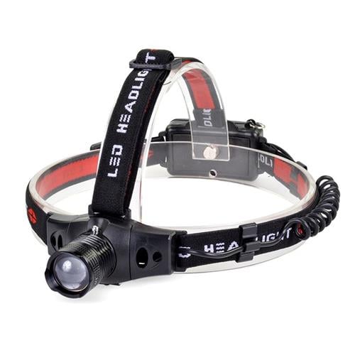 Solight LED čelová baterka, 3W Cree LED, čierno-červená, 3 x AAA