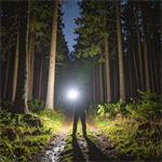 Solight LED dobíjacia baterka s displejom, 200lm, zoom, Li-Ion